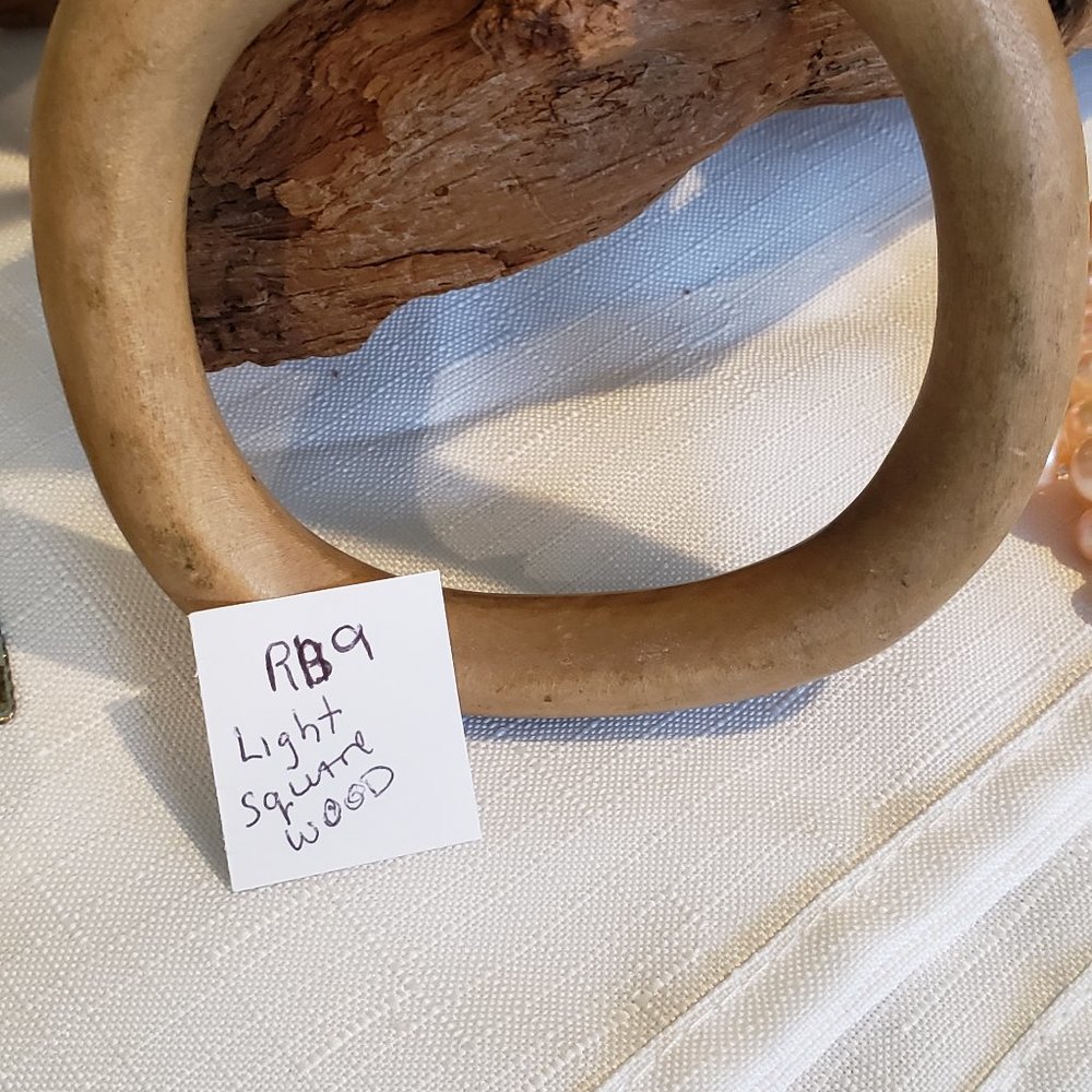 Light Square Wood Bracelet